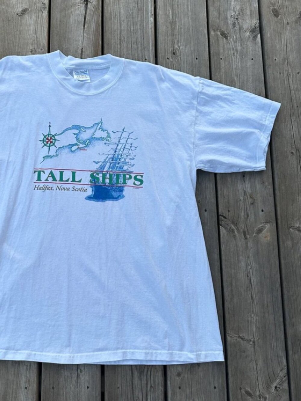2000s vintage halifax tall ships sailboat nova scotia tshirt